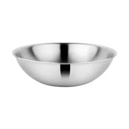 Prabha Stainless Steel Silver Prima Tasla with Flat Bottom, Tasla, 16cm, 0.9 L-picture-28