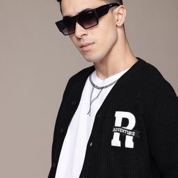 Roadster The Lifestyle Co.Acrylic Brand Logo Self Design Sweater-picture-15