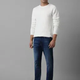 Louis Philippe Navy Cotton Regular Fit Jeans image 5