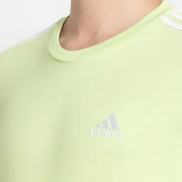 Adidas Green Cotton Regular Fit T-Shirt image 4