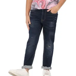 Jack & Jones Junior Dark Blue Distressed Jeans-picture-10
