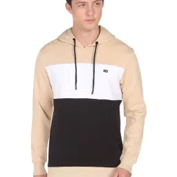 Arrow Sport Beige Cotton Regular Fit Printed Hooded SweatShirt-picture-30