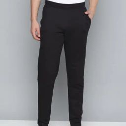ALCIS Black Regular Fit Sports Trackpants-picture-1