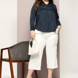 Qurvii + Navy Regular Fit Shirt image 4