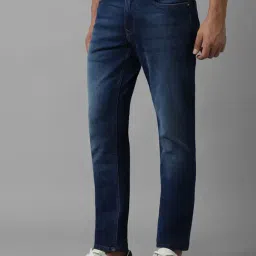 Louis Philippe Navy Cotton Regular Fit Jeans image 3