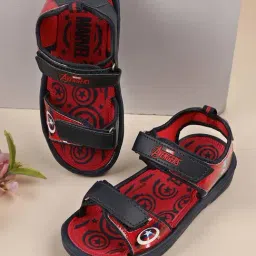 Kidsville Black & Red Captain America Printed Floater Sandals-image-74