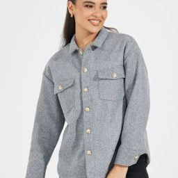 Styli Grey Plain Jacket-picture-5