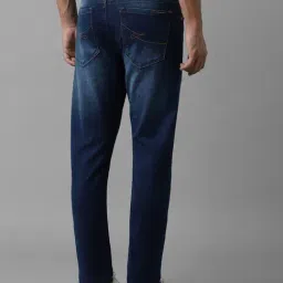 Louis Philippe Navy Cotton Regular Fit Jeans image 2
