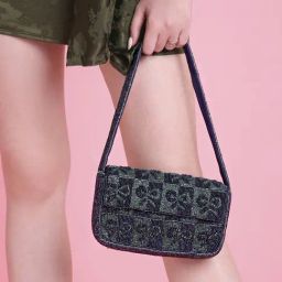 Accessorize London Blue Embellished Shoulder Bag-picture-6