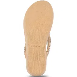 MediFeet Women's Beige Thong Wedges image 4