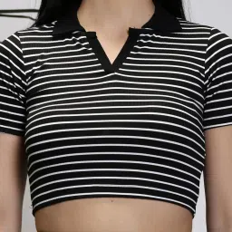 Sera Black & White Striped Skirt image 4