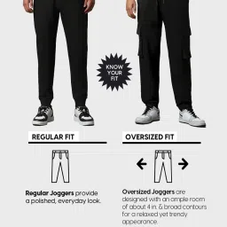 Bewakoof Men's Beige Oversized Brushed Cargo Jogger image 4