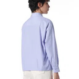Only Blue Polyester Striped Shirt image 2