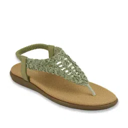 Metro Women's Green Sling Back Sandals image 2