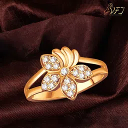 Vighnaharta Gold Plated CZ Stone Studded Finger Ring-picture-37