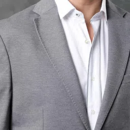 Rare Rabbit Grey Regular Fit Solid Suits image 4