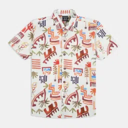 Cavio Boys Maroon Cotton Comfort Fit Printed Shirt-picture-28