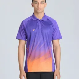 Flx By Decathlon Purple Regular Fit Printed Sports Polo-image-14