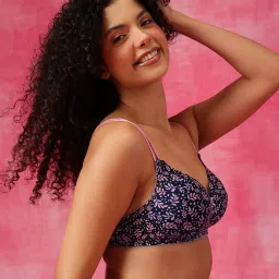 Clovia Navy Non Wired Padded T-Shirt Bra image 4