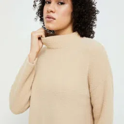 Ginger by Lifestyle Beige Regular Fit Pullover image 4