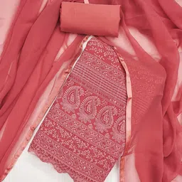 Panzora Embroidered Unstitched Dress Material-picture-25