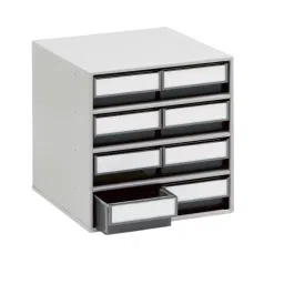 Treston 8 Drawer Storage Unit Plastic 395 x400 x300 mm Grey, 0840-3-picture-18