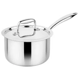 Prabha Stainless Steel Silver Prima Saucepan with Lid- 12cm, 0.9L-image-41