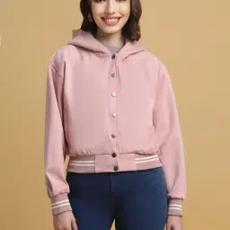 Forever 21 Pink Regular Fit Bomber Jacket-picture-27
