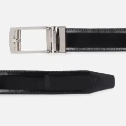 Van Heusen Black Leather Waist Belt for Men image 4