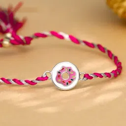 GIVA 925 Silver Donut Life Thread Rakhi for Kids-image-39