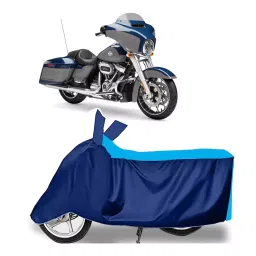 Auto Pearl Two Wheeler Cover for Harley Davidson Street Glide Special - Cyan, Blue-image-2