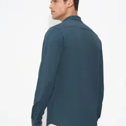 Peregrine By Pantaloons Navy Blue Regular Fit Shirt image 2