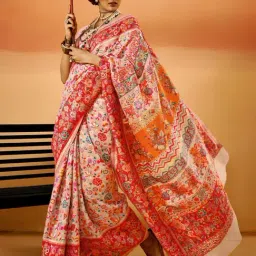 Saree Mall Pink Cotton Silk Self Saree with Blouse Piece-picture-28