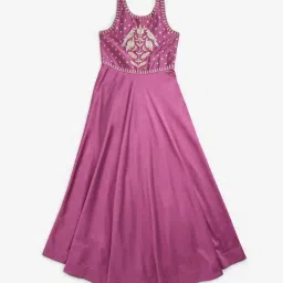 Utsa Kids by Westside Plum Embellished A-Line Dress-picture-21