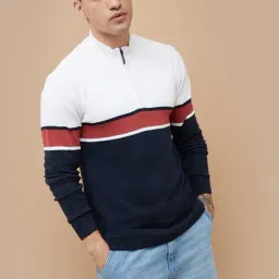 Fame Forever By Lifestyle White Regular Fit Colour Block Sweatshirt-picture-24