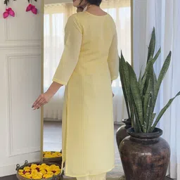 Siya Fashion Women Floral Yoke Design Regular Kurta with Trousers & With Dupatta image 5