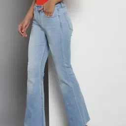 Calvin Klein Regular Light Blue Lightly Washed Mid Rise Jeans image 4