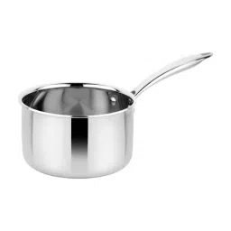 Prabha Stainless Steel Silver Prima Saucepan without Lid- 14cm, 1.2L-image-73