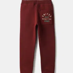 United Colors Of Benetton Wine Regular Fit Printed Trackpants image 2