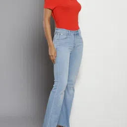 Calvin Klein Regular Light Blue Lightly Washed Mid Rise Jeans image 5