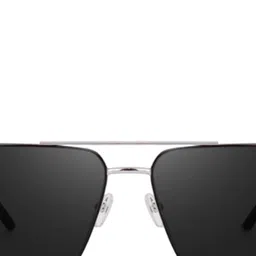 SPADEACES Black Lens & Silver-Toned Rectangle Sunglasses HQ SILVER BLACK SQUARE -92_15_10 image 2