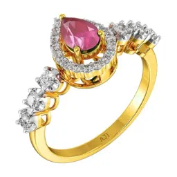 Joyalukkas 18k (750) Purity Rose Gold Droplet Grace Diamond Ring-picture-48