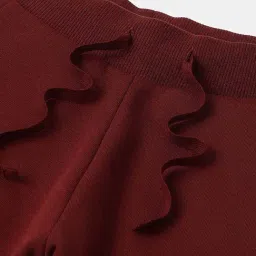 United Colors Of Benetton Wine Regular Fit Printed Trackpants image 3