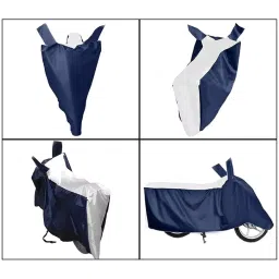 Auto Pearl Bike Cover for Hero Glamour i3s BS6 (White & Blue) image 5