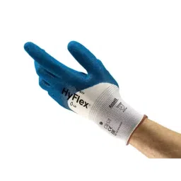 Ansell HyFlex 11-917 Blue Nylon Oil Resistant Gloves Size 9 Nitrile Coating, 11917090-image-13