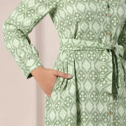 KALAMIR Print Shirt Midi Dress image 5