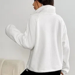 KPOP Women Pullover with Fuzzy Detail image 2