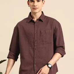 Mast & Harbour Cotton Self Design Casual Shirt-picture-31