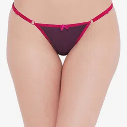N-Gal Women Pink Solid Seamless Thongs NTDT02-picture-40