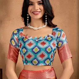 RAJMUDRAFASHION Ethnic Motifs Silk Blend Designer Saree image 4